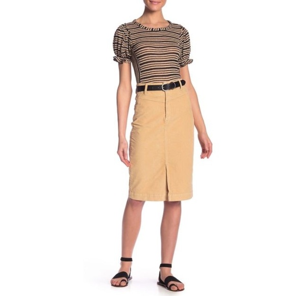 NEW ree People  Corduroy Pencil Skirt P2137 - Picture 1 of 3
